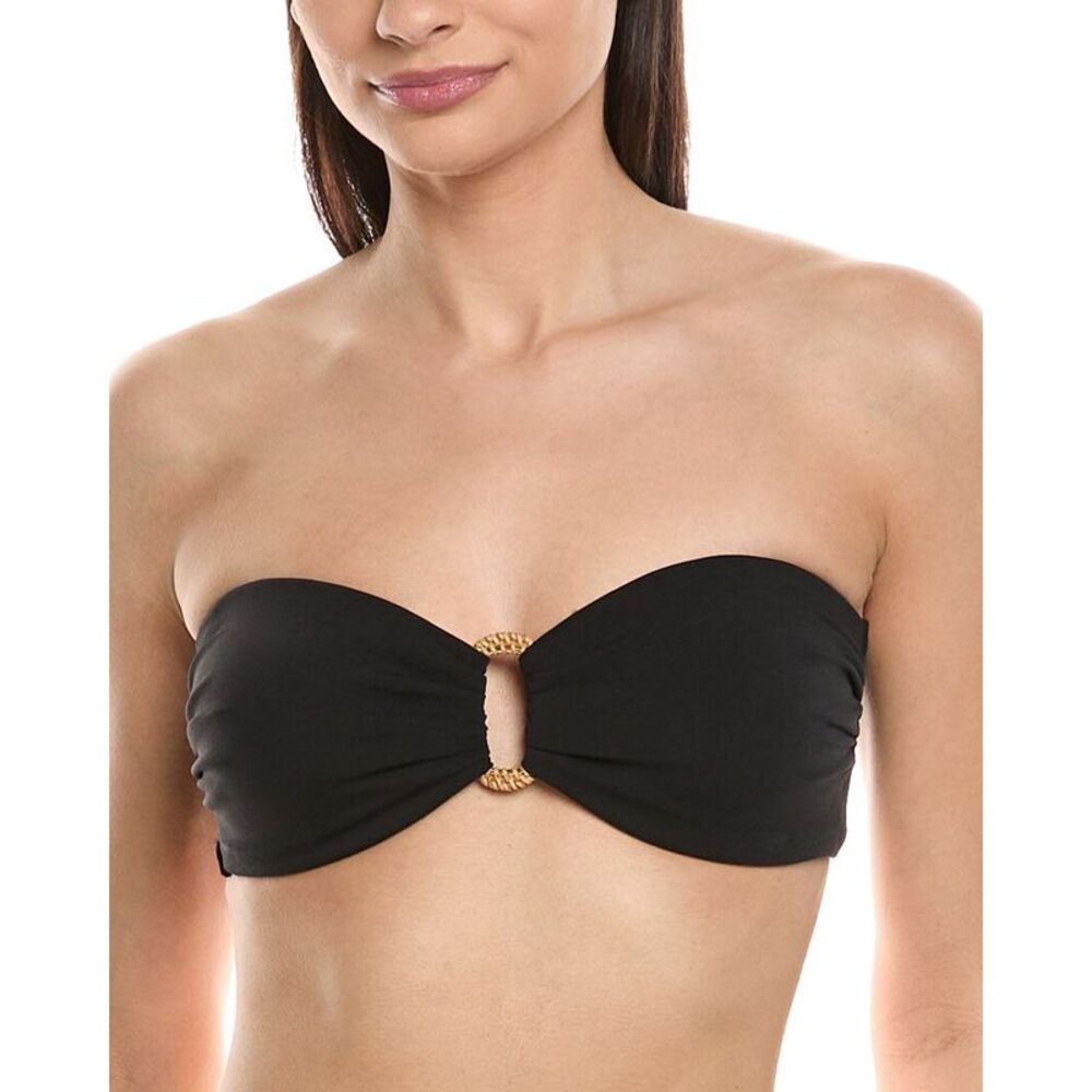 Robin Piccone Womens Margot Bandeau Bra, Black
